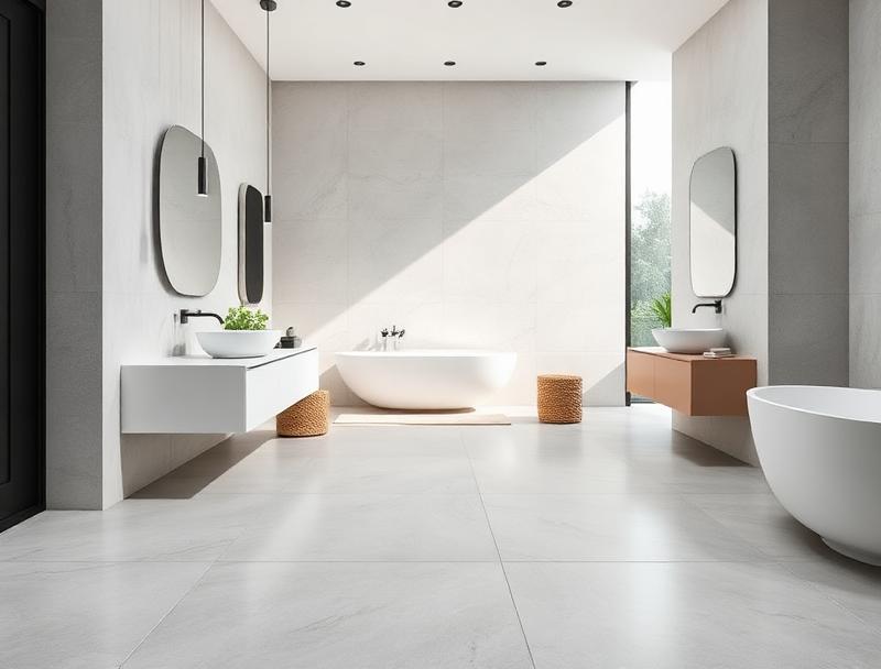 Tile installation example